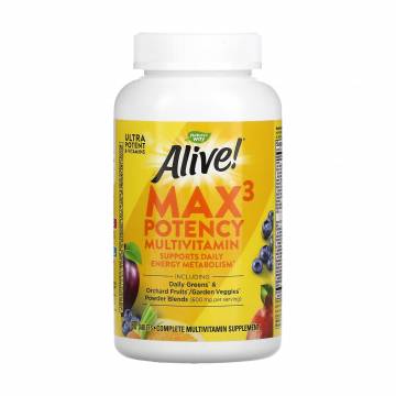 Мультивитамины Natures Way Alive! Max3 Daily Multi-Vitamin Max Potency, 180 таблеток Мультивитамины Natures Way Alive! Max3 Daily Multi-Vitamin Max Potency, 180 таблеток
