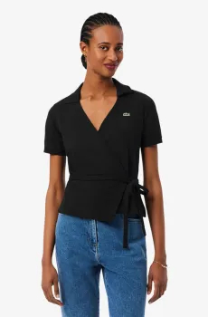 Женское черное поло Черный 34 Lacoste PF9906031