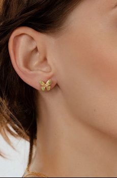 Позолоченные серьги Lilou Papillon