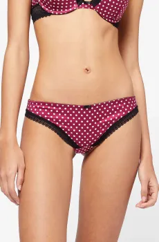 Женские бордовые трусики-танга POP ART PNY Бордовый M Etam 6511122