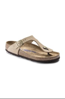 Вьетнамки из нубука Birkenstock Gizeh SFB