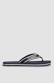 Женские темно-синие вьетнамки HILFIGER BEACH Синий 37 Tommy Hilfiger FW0FW07905