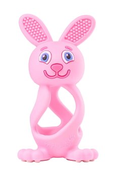 Детский прорезыватель для зубов Brush-Baby Bobbie Bunny Teether, розовый, 1 шт