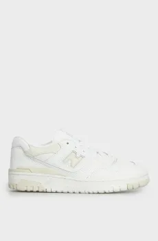 Детские белые кожаные кроссовки BB550 Grade School Белый 6 New Balance GSB550BK