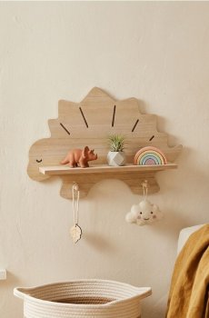 Металева настінна полиця - бежевий