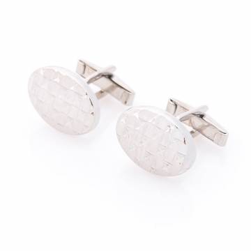 Мужские запонки из серебра (родий) 25058 Мужские запонки из серебра (родий) 25058