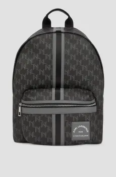 Мужской черный рюкзак с узором Черный ONESIZE Karl Lagerfeld A1M30107;996