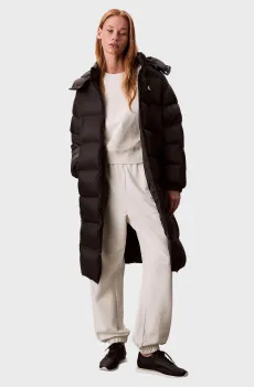 Женский черный пуховик ESSENTIAL MIDWEIGHT LONG PUFFER Черный S Calvin Klein Jeans LV047D502G