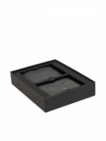 BOSS Набір гаманець і чохол на картки Gift-boxed 50536901 Чорний BOSS Набір гаманець і чохол на картки Gift-boxed 50536901 Чорний