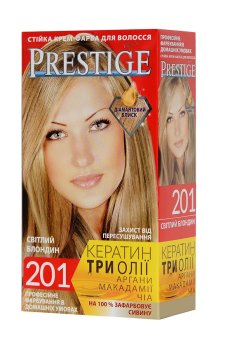 Стойкая крем-краска для волос Vips Prestige 201 Светлый блондин, 100 мл
