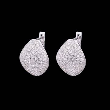 Золотые серьги с фианитами с03662 Золотые серьги с фианитами с03662
