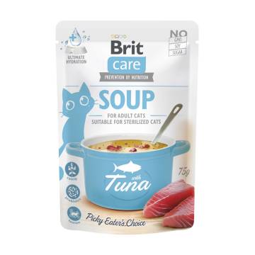 Влажный корм для взрослых кошек Brit Care Soup With Tuna Суп с тунцом, 75 г Влажный корм для взрослых кошек Brit Care Soup With Tuna Суп с тунцом, 75 г