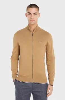 Мужской бежевый кардиган RWB TIPPING ZIP THRU Бежевый M Tommy Hilfiger MW0MW36521
