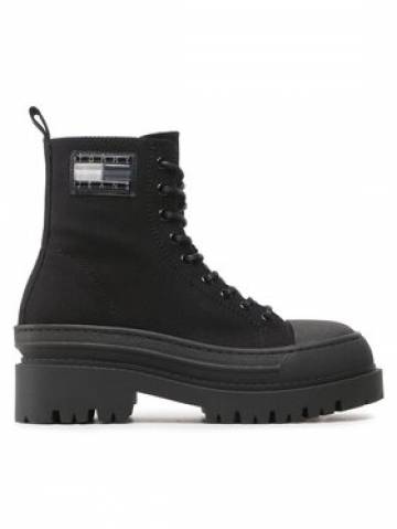 Tommy Hilfiger Ботильйони Tjw Foxing Canvas EN0EN02216 Чорний Tommy Hilfiger Ботильйони Tjw Foxing Canvas EN0EN02216 Чорний