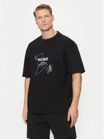 HUGO Футболка Nabion 50530441 Чорний Loose Fit HUGO Футболка Nabion 50530441 Чорний Loose Fit