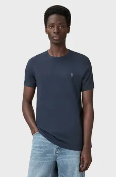 Мужская темно-синяя футболка TONIC CREW Синий S AllSaints M028JB