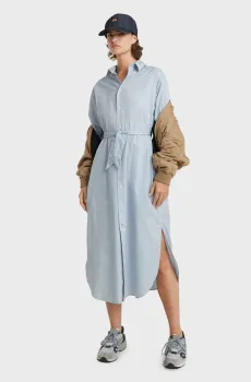 Женское голубое платье в полоску Long Shirt Dress Wmn Голубой S G-Star RAW D24625,D592