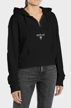 Женское черное худи Черный L Replay W3103A.000.23650P
