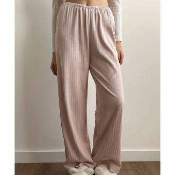 Штаны женские Miso Рибана, широкие, пудра, размер М (13810) Штаны женские Miso Рибана, широкие, пудра, размер М (13810)