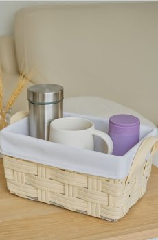 Плетений кошик для зберігання - нюдовий