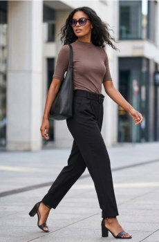 Футболка з короткими рукавами - кавовий