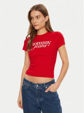 Tommy Jeans Футболка Essential DW0DW19447 Червоний Slim Fit Tommy Jeans Футболка Essential DW0DW19447 Червоний Slim Fit
