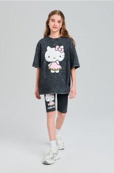 Короткі легінси Hello Kitty - чорний