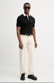 Поло с добавлением шелка Emporio Armani