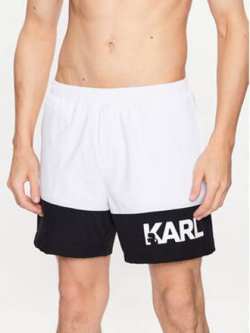 KARL LAGERFELD Шорти для плавання 230M2206 Білий Regular Fit KARL LAGERFELD Шорти для плавання 230M2206 Білий Regular Fit
