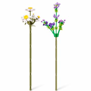 Конструктор MAX S1 Садові квіти Ромашки та фіолетові квіточки 243 деталі (83184GQ1/2)