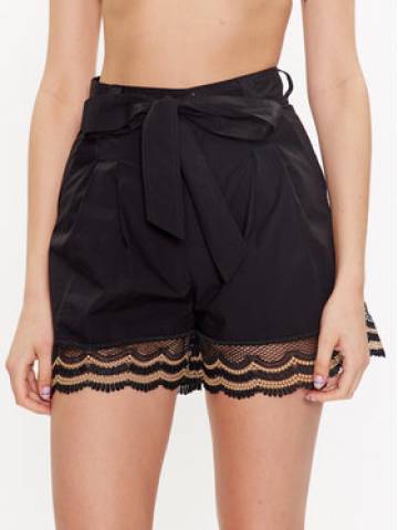 TWINSET Шорти з тканини 231TT2126 Чорний Regular Fit TWINSET Шорти з тканини 231TT2126 Чорний Regular Fit