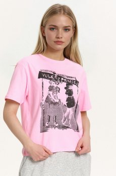 Cropp - Футболка з принтом - світло-ліловий