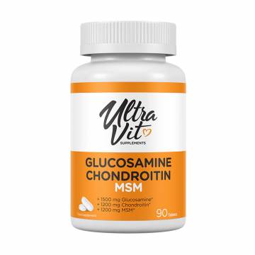 Глюкозамин, хондроитин и МСМ UltraVit Glucosamine Chondroitin MSM, 90 таблеток Глюкозамин, хондроитин и МСМ UltraVit Glucosamine Chondroitin MSM, 90 таблеток