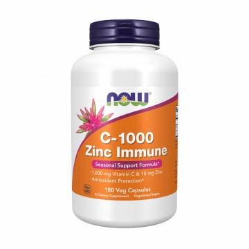 Витаминно-минеральный комплекс NOW Foods C-1000 Zinc Immune Витамин C и цинк, 180 капсул Витаминно-минеральный комплекс NOW Foods C-1000 Zinc Immune Витамин C и цинк, 180 капсул