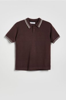 Reserved - Футболка поло - коричневий - 714HR-88X