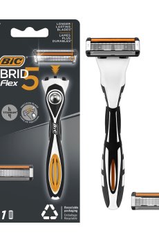 Станок для бритья BIC Flex5 Hybrid мужской со сменным картриджем, 5 лезвий