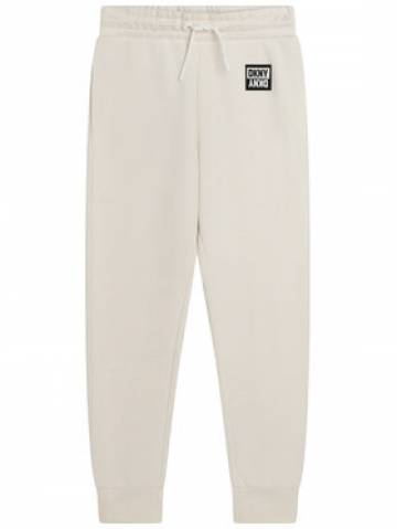 DKNY Спортивні штани D34A85 S Білий Regular Fit DKNY Спортивні штани D34A85 S Білий Regular Fit