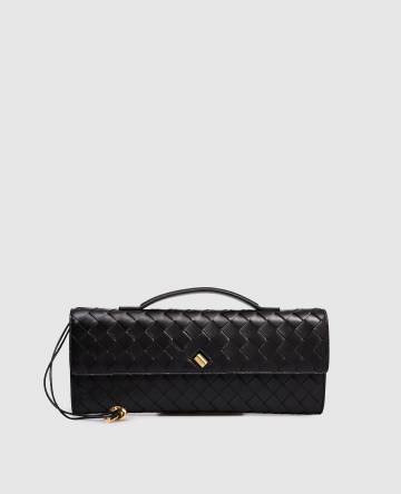 Черный кожаный клатч Andiamo