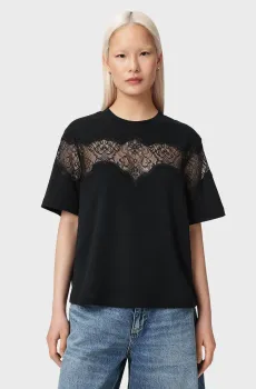 Женская черная футболка LISA Черный S AllSaints W071JE