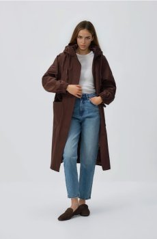 Reserved - Парка з капюшоном - коричневий - 496IA-88X