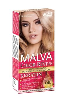 Стойкая крем-краска для волос Malva Color Revive 112 Бежевый блонд, 105 мл