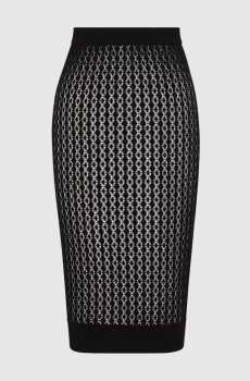 Черная ажурная юбка