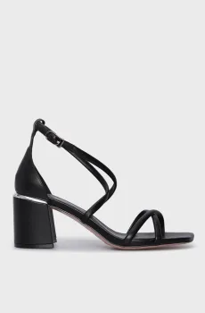 Женские черные кожаные босоножки Charlotte Черный 38 PRPY PRSLT2434W