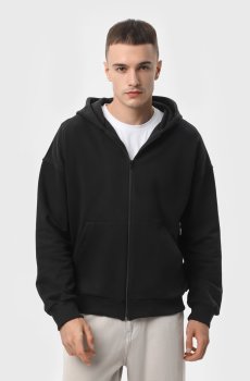 Мужская толстовка на молнии черного цвета RY-U0409-Black