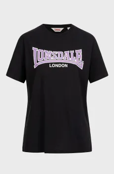 Женская черная футболка OUSDALE Черный XL Lonsdale 117258