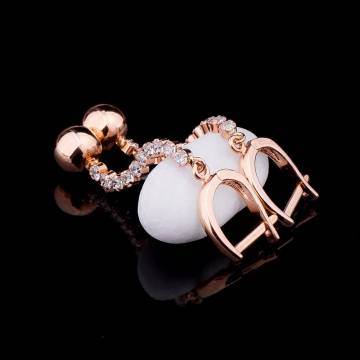 Серьги "Шарики" с фианитами с01313 Серьги "Шарики" с фианитами с01313