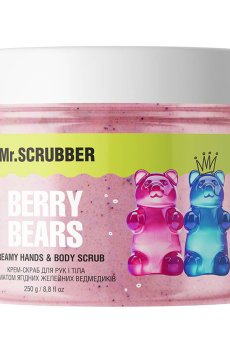 Крем-скраб для рук и тела Mr.Scrubber Creamy Hands & Body Scrub Berry Bears с ароматом ягодных желейных мишек, 250 г