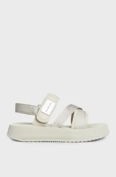 Женские бежевые сандалии PREFRESATO SANDAL BADGE Бежевый 39 Calvin Klein YW0YW00967