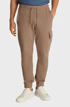 Мужские коричневые спортивные брюки WOVEN LABEL HWK Коричневый L Calvin Klein Jeans J30J326762