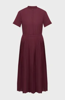 Женское бордовое плиссированное платье PLEATED Бордовый 34 Gant 4503458